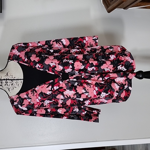 JM Collection Tops - JM COLLECTION FLORAL PRINT TOP